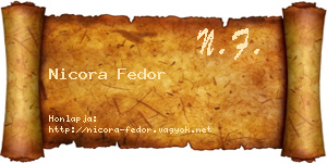 Nicora Fedor névjegykártya